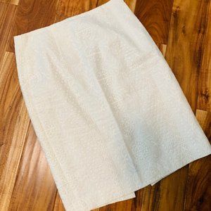 W by Worth White Linen Skirt